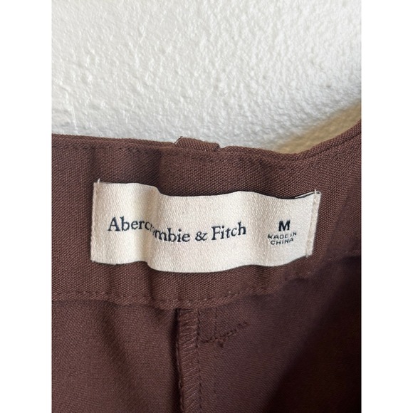 Abercrombie & Fitch Brown Tailored Pleated High Rise Trouser Shorts Women Medium - Picture 4 of 7
